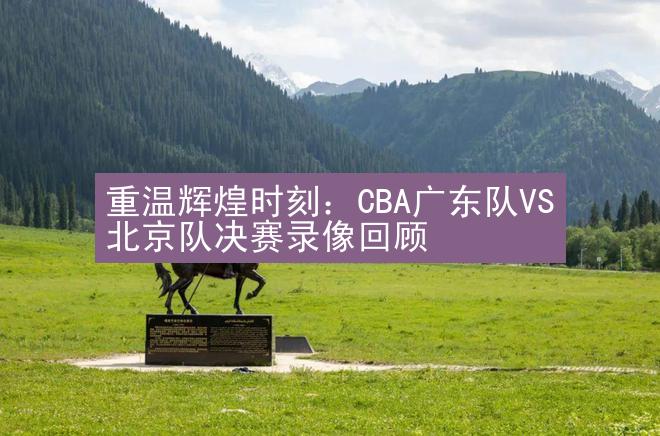 重温辉煌时刻：CBA广东队VS北京队决赛录像回顾