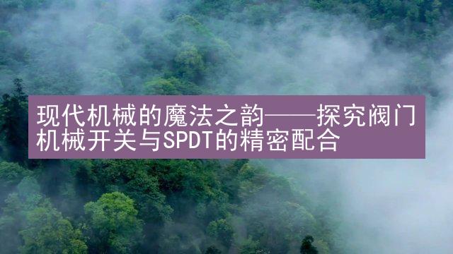 现代机械的魔法之韵——探究阀门机械开关与SPDT的精密配合