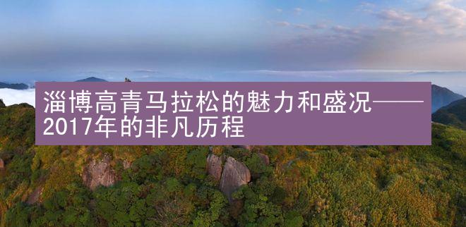 淄博高青马拉松的魅力和盛况——2017年的非凡历程