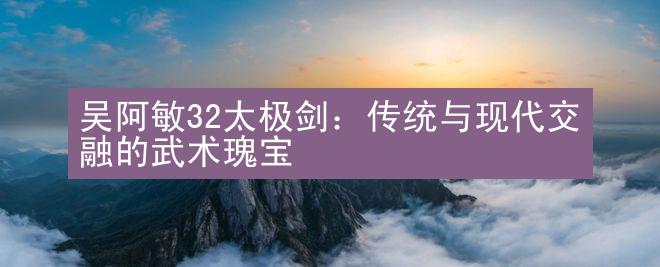 吴阿敏32太极剑：传统与现代交融的武术瑰宝